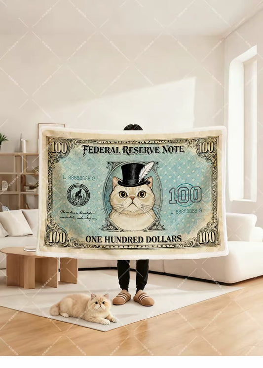 Fat Cat $100 Note Blanket