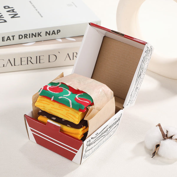 Burger, Sushi & Pizza Socks Gift Box
