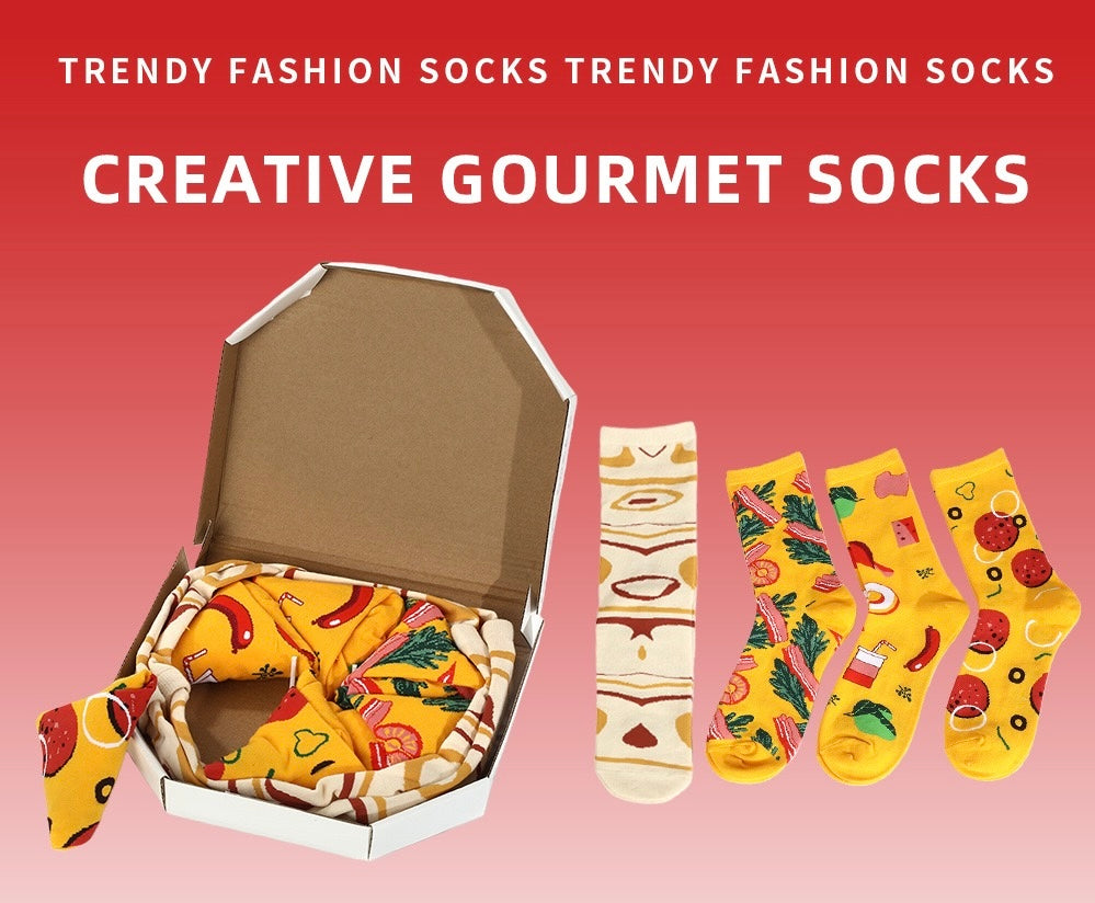 Burger, Sushi & Pizza Socks Gift Box