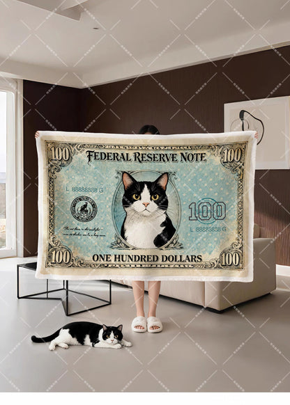 Fat Cat $100 Note Blanket