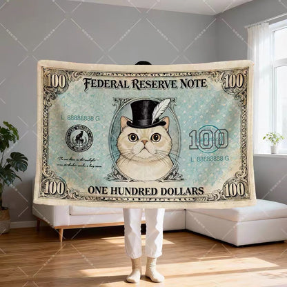 Fat Cat $100 Note Blanket