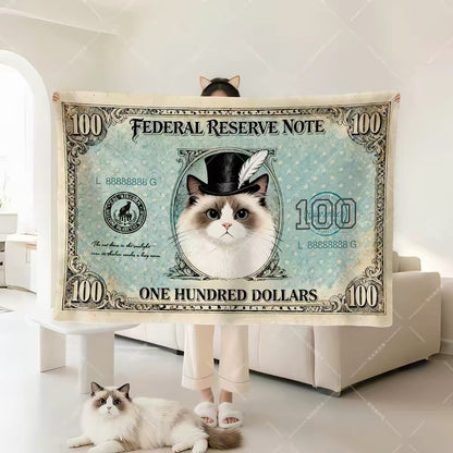 Fat Cat $100 Note Blanket