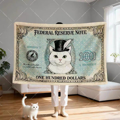Fat Cat $100 Note Blanket