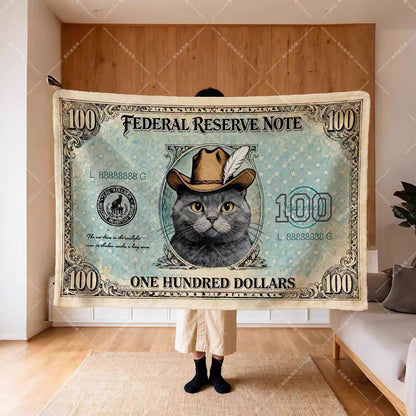 Fat Cat $100 Note Blanket