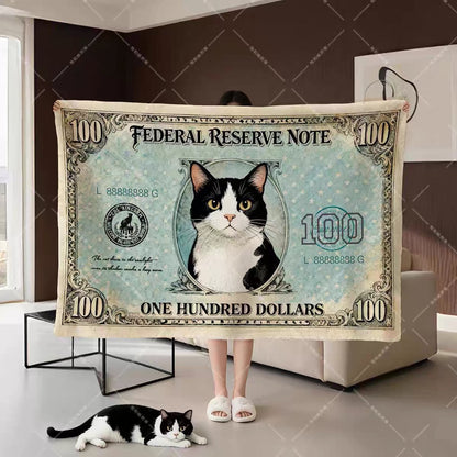 Fat Cat $100 Note Blanket