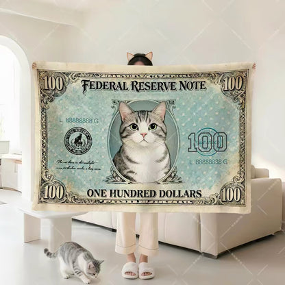 Fat Cat $100 Note Blanket