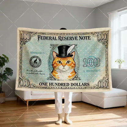 Fat Cat $100 Note Blanket